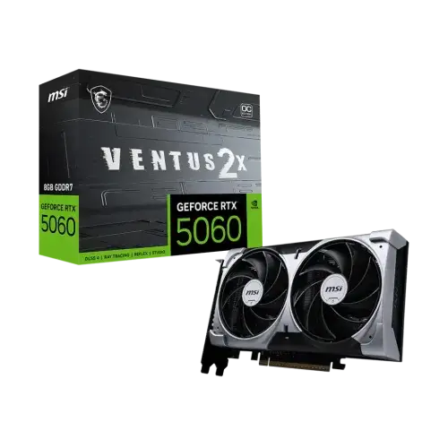 MSI GeForce RTX 5060 8G VENTUS 2X OC 8GB GDDR7 Graphics Card