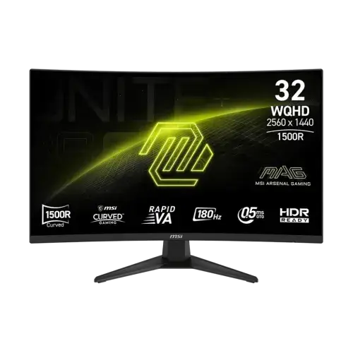 MSI MAG 321CQF E18 32" WQHD 180Hz Rapid VA Curve Gaming Monitor