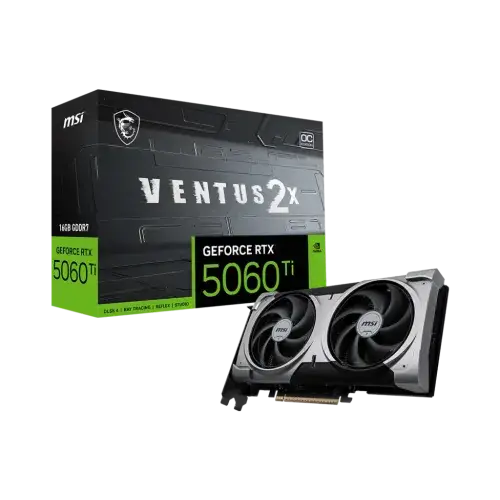 MSI GeForce RTX 5060 Ti 16G VENTUS 2X OC PLUS 16GB GDDR7 Graphics Card