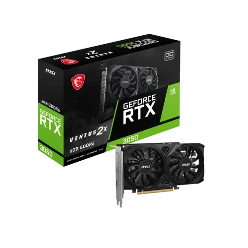 MSI GeForce RTX 3050 VENTUS 2X E 6G OC GDDR6 Graphics Card