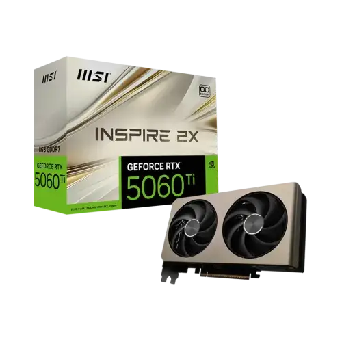 MSI GeForce RTX 5060 Ti 8G INSPIRE 2X OC 8GB GDDR7 Graphics Card